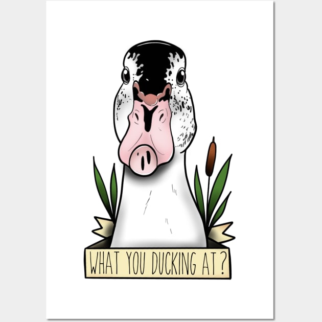 What you ducking at? Wall Art by Jurassic Ink